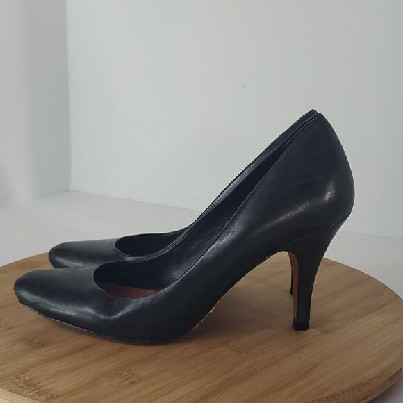 SCHUTZ Brazil Black Leather High Heel Classic Pumps Size US 6/ EU 37 - Picture 3 of 9